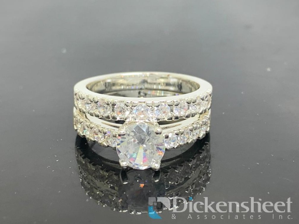 Silver Tone Wedding Set