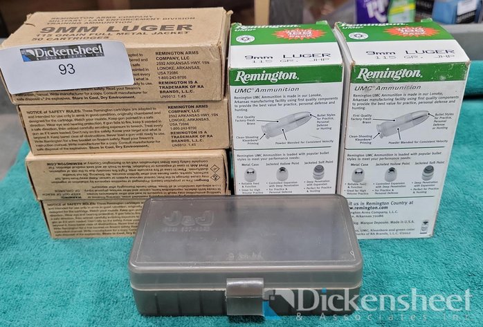 Image for (6) 9MM LUGER AMMUNITION AND CARRY CASE THAT HOLDS 50 ROUNDS