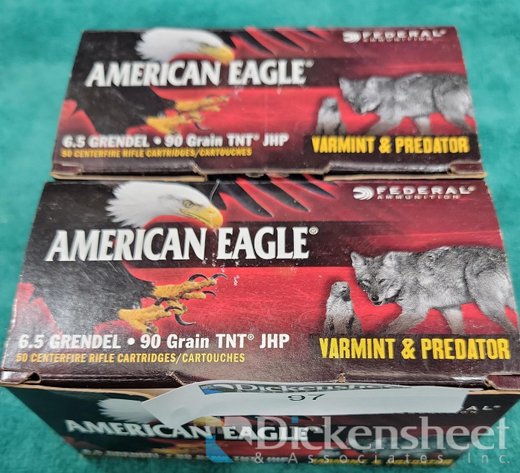 Image for (2) 6.5 GRENDEL 90 GRAIN AMERICAN EAGLE RIFLE AMMUNITION