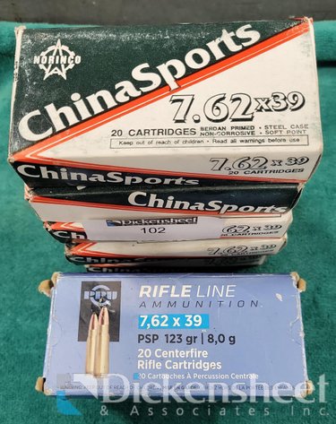 Image for (9) BOXES 7.62 X 39 RIFLE AMMUNITION