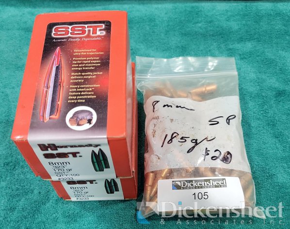 Image for (3) 8MM (1) 185 GRAIN AND (2) 170 GRAIN AMMUNITION