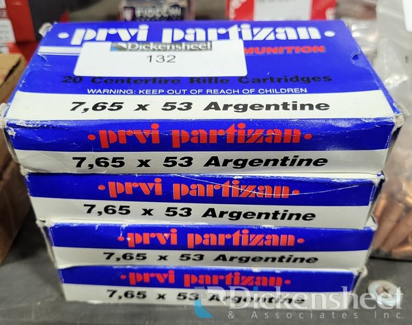 Image for (4) 7,65 X 53 ARGENTINE RIFLE CARTRIDGES