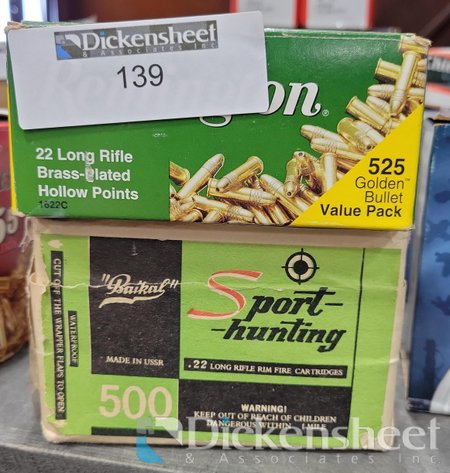 Image for (2) BOXES .22 LR CARTRIDGES