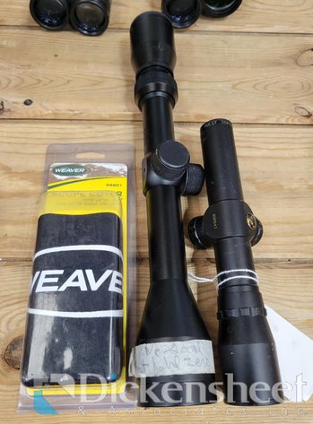 Image for (2) RIFLE SCOPES, (1) SCOPE WEAVER SCOPE COVER
