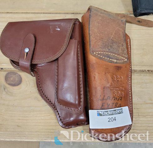 Image for (2) LEATHER HOLSTERS, GEORGE LAWRENCE CO. AND A BROWN MILITARY SIDE HOLSTER