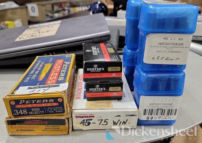Image for (3) MULTIPLE CALIBERS , .380 RELOAD BRASS & (2) BOXES BLACK POWDER ROUNDS