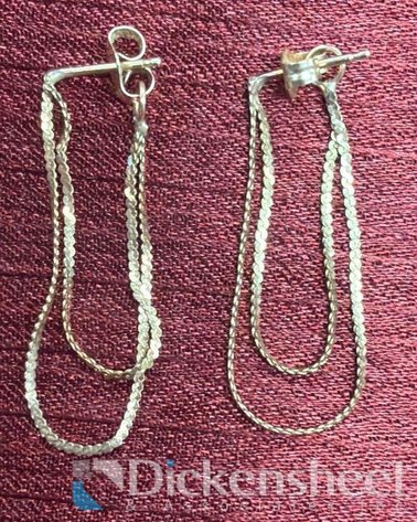 Image for PAIR OF DANGLE 14KT GOLD EARRINGS