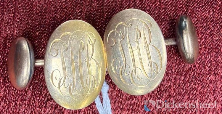 Image for 10KT YELLOW GOLD ENGRAVED FRENCH CUFFLINKS APPROXIMATELY 5.0 GRAMS