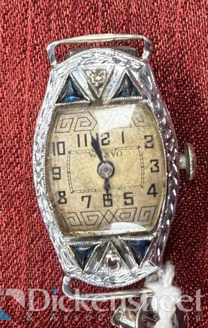 Image for 14KT WHITE GOLD CASING WITH BLUE AND CLEAR STONES