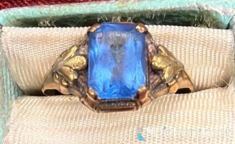 Image for 10K YELLOW GOLD RING WITH BLUE STONE