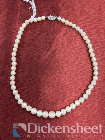 Image for PEARL NECKLACE 10K WHITE GOLD CLASP 16