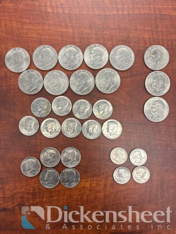 Image for VARIETY OF EISENHOWER, KENNEDY, OTHER US COIN LOT