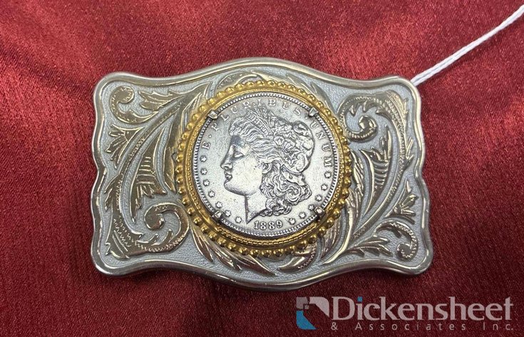 Image for BELT BUCKLE WITH “1889” MERCURY COIN