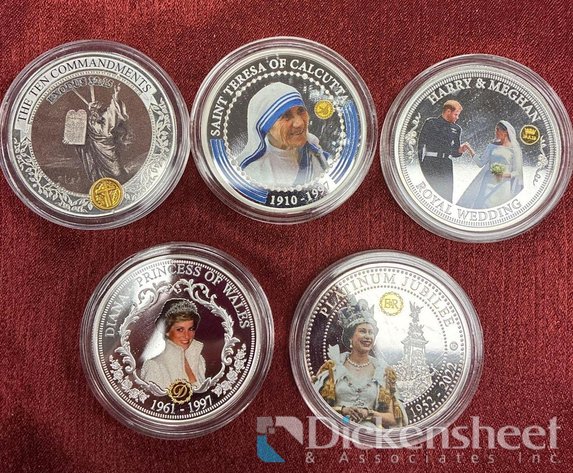 Image for (5) COMMEMORATIVE COINS