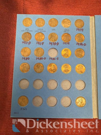 Image for (21) PENNIES IN FOLDER LOT