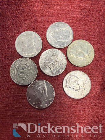Image for (6) KENNEDY HALF DOLLARS (1) 2003 QUARTER AND (2) BICENTENNIAL QUARTERS