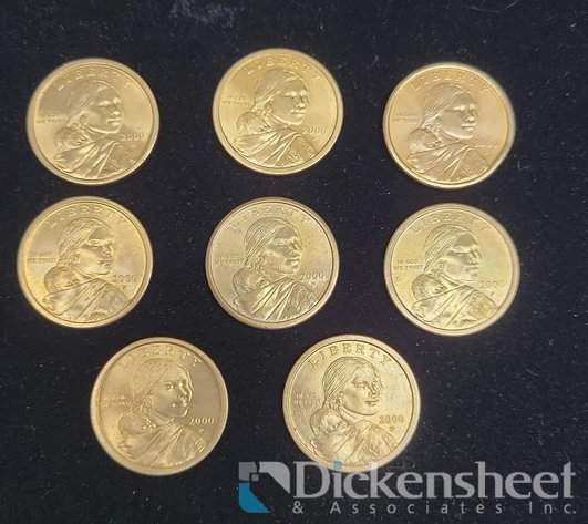 Image for (8) US SACAGAWEA DOLLARS  YEAR 2000