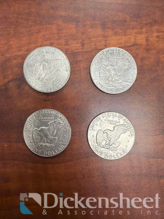 (5)EISENHOWER LIBERTY ONE DOLLAR COINS 90% SILVER