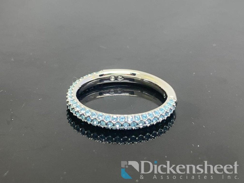 Swarovski Silver Tone Wedding Band