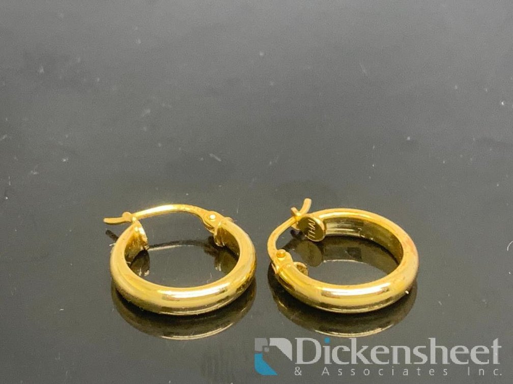 Small Gold Tone Hoop Earrings