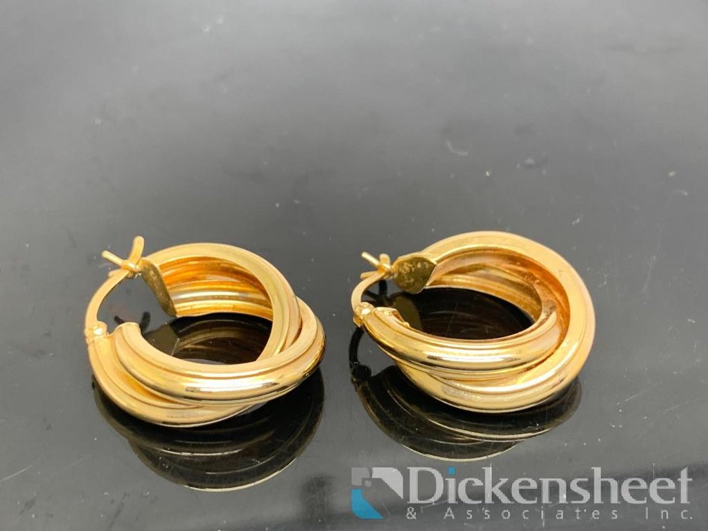 14K Yellow Gold Hoop Earrings