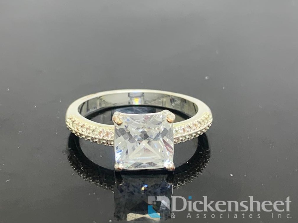 Silver Tone Engagement Ring