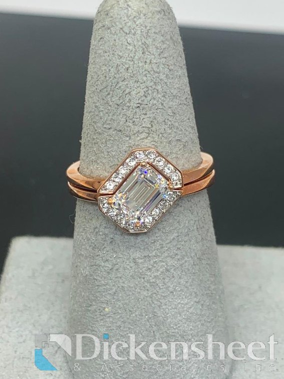 Swarovski Rose Gold Tone Wedding Set