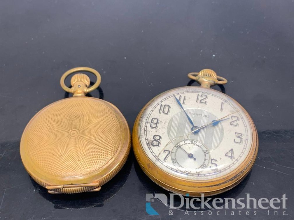 (2) Pocket Watches - Gold Tone
