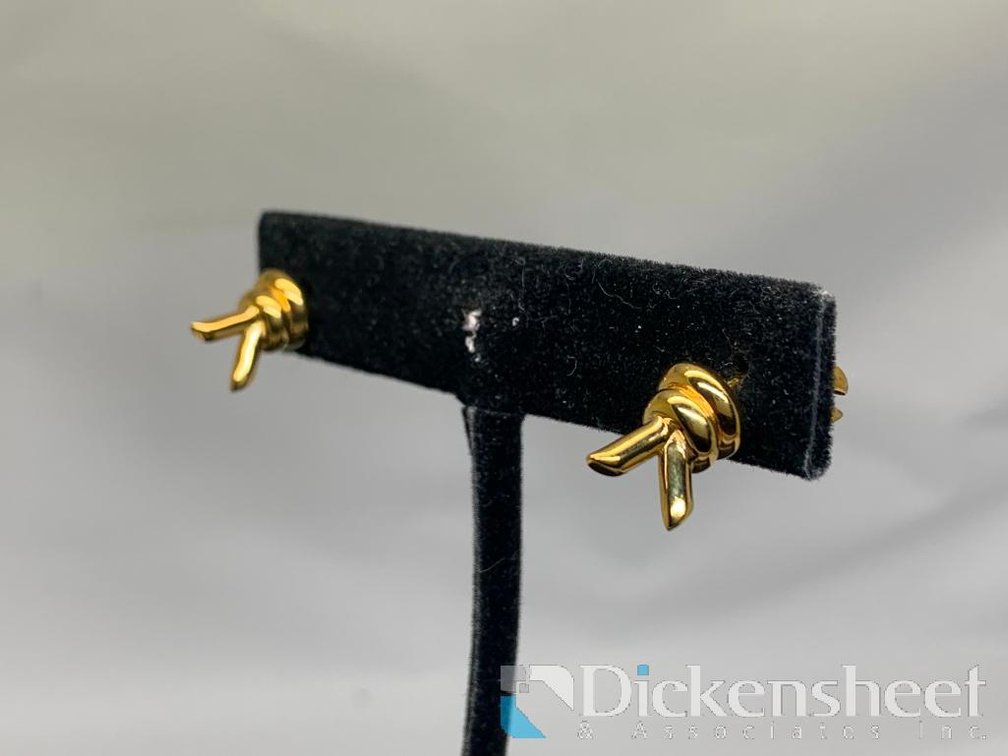 Bottega Veneta Knot Earrings 18k Gold Over Sterling Silver