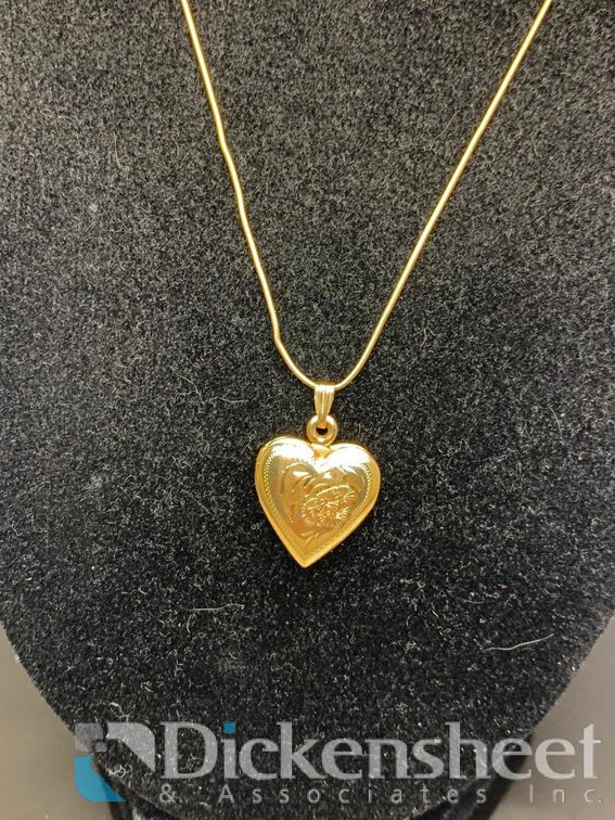 14KT Yellow Gold Heart Locket Pendant