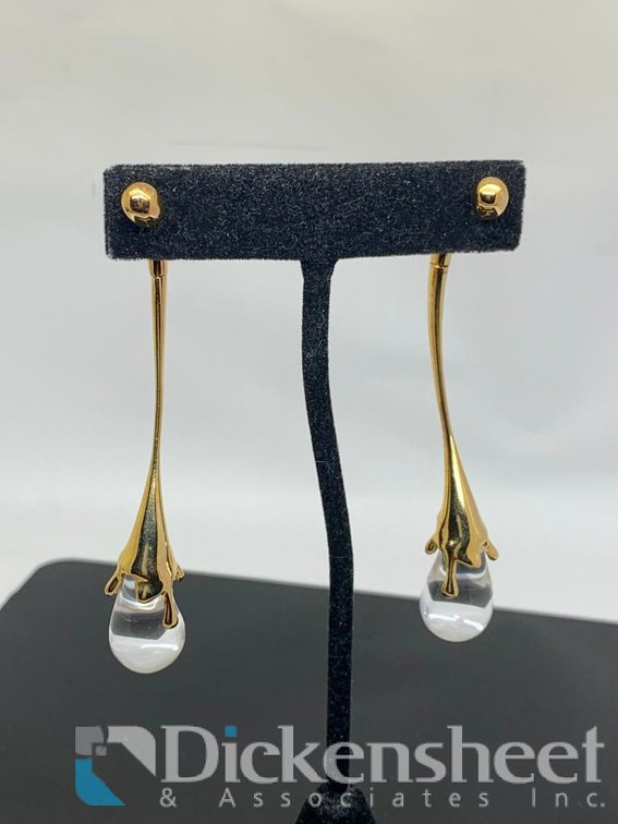 Bottega Veneta Drop Earrings 18k Gold Over Sterling Silver