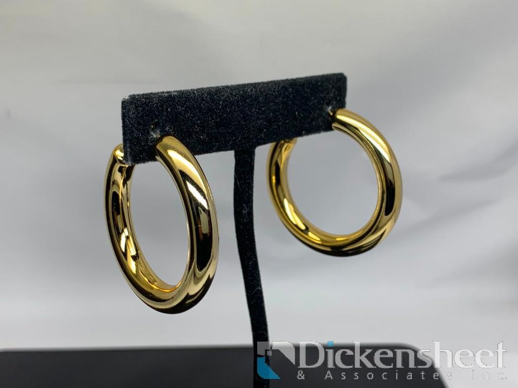 Gold Tone Hoop Earrings