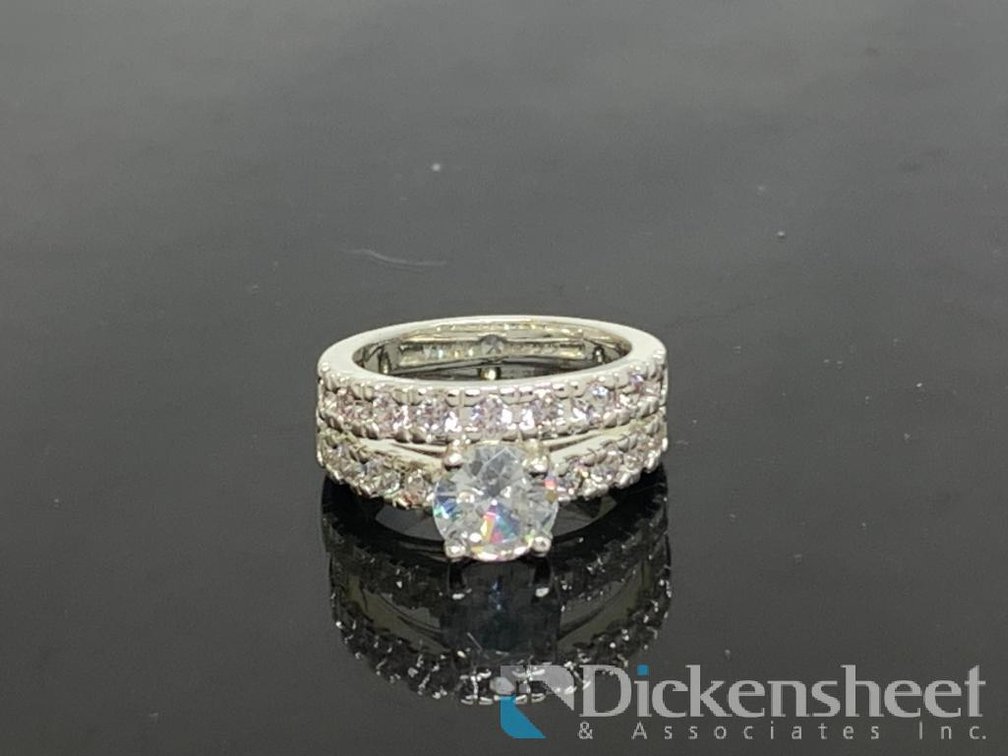 Silver Tone Wedding Set