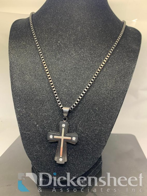 Black Tone Cross Necklace