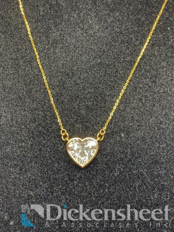 3.89 Carats Heart Shape Lab Grown Diamond Pendant VVS2 / E