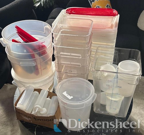 Image for LOT OF PLASTIC CONTAINERS / PLASTICWARES