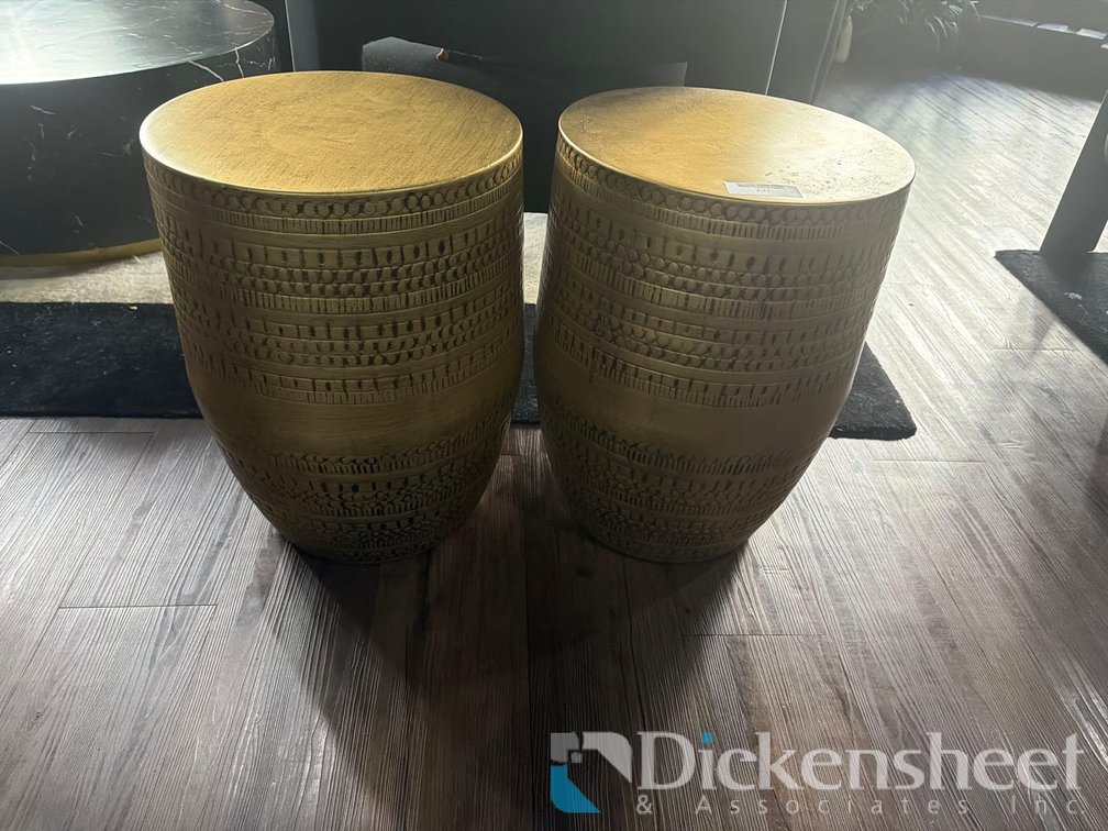 (2) DECORATIVE METAL STANDS