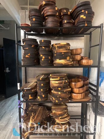 Image for FANTASTIC LOT OF WOOD SERVING TRAYS , BOARDS AND BOWLS