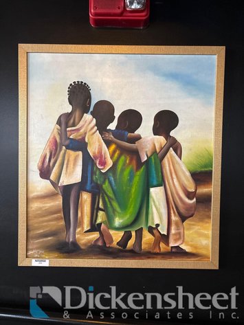 Image for FRAMED ARTWORK - CHILDREN WALKING TOGETHER