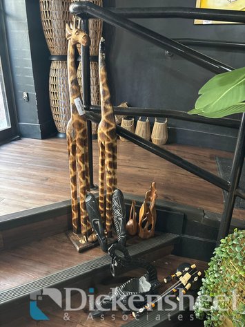 Image for CARVED GIRAFFES, MASKS AND MORE LOT