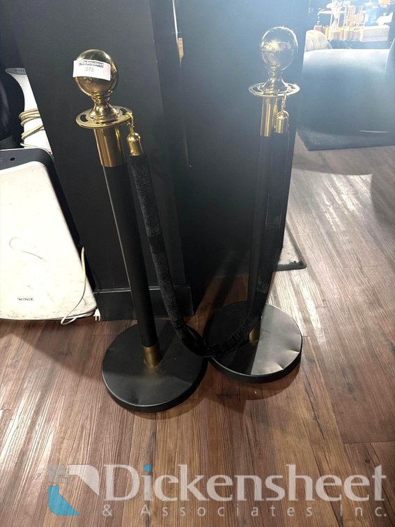 (2) CROWD CONTROL/STANCHIONS
