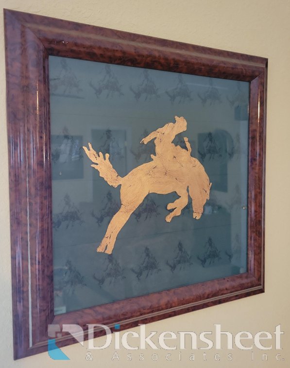 FRANKLIN MINT PRINT TITLED "THE BRONCO BUSTER"
