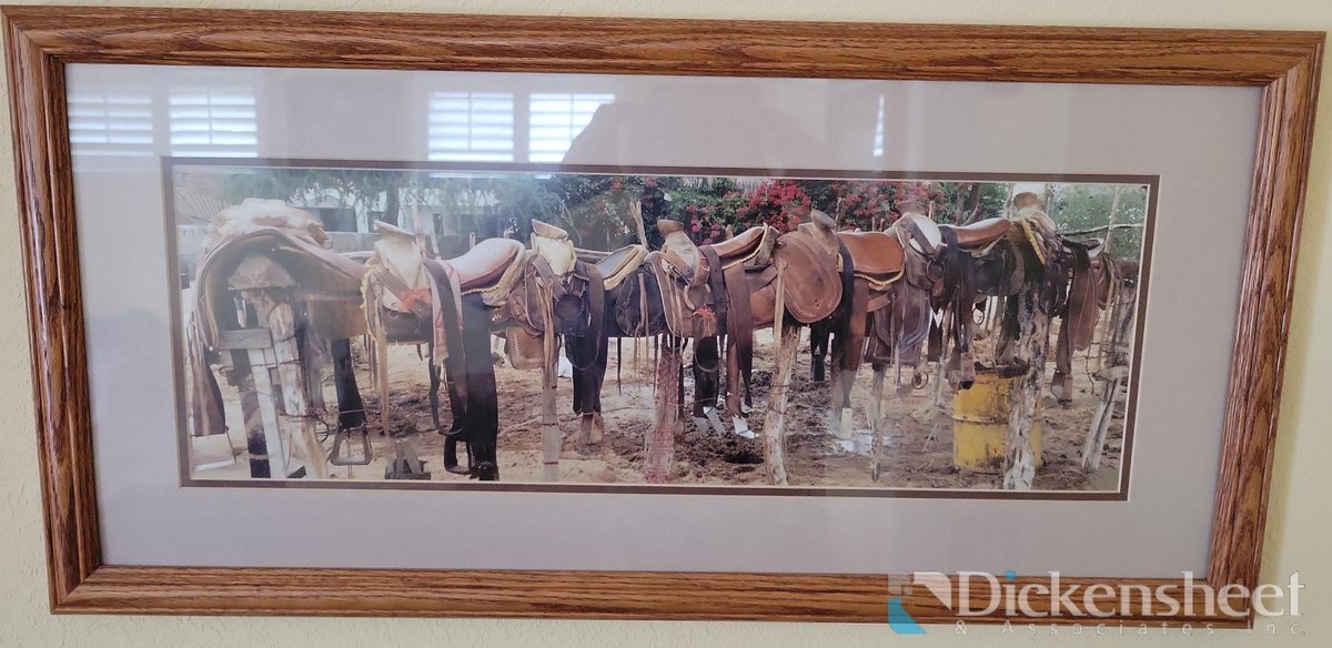 VERTICAL PRINT OF A VARIETY OF SADDLES