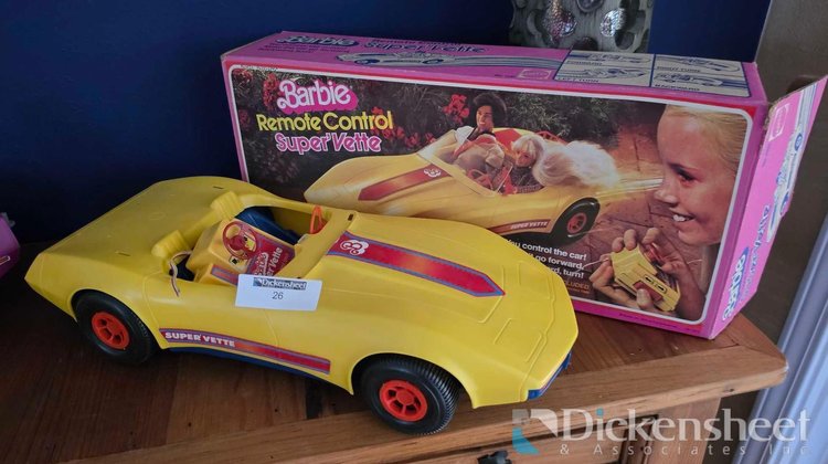 Image for VINTAGE BARBIE SUPER VETTE REMOTE CONTROLLED CAR
