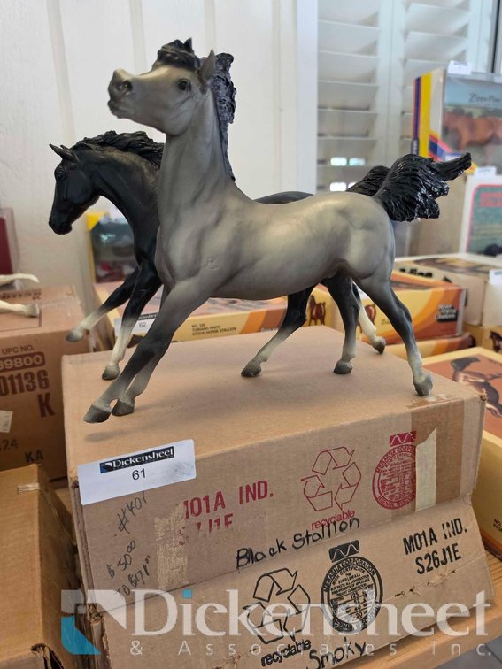 BLACK STALLION, SMOKEY TOY HORSES, QTY (2)