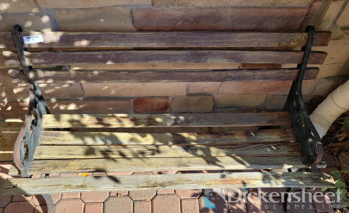 WROUGHT IRON WOOD BENCH
