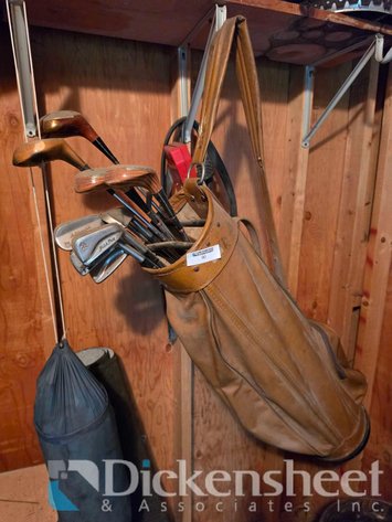Image for VINTAGE GOLF CLUBS WITH BAG