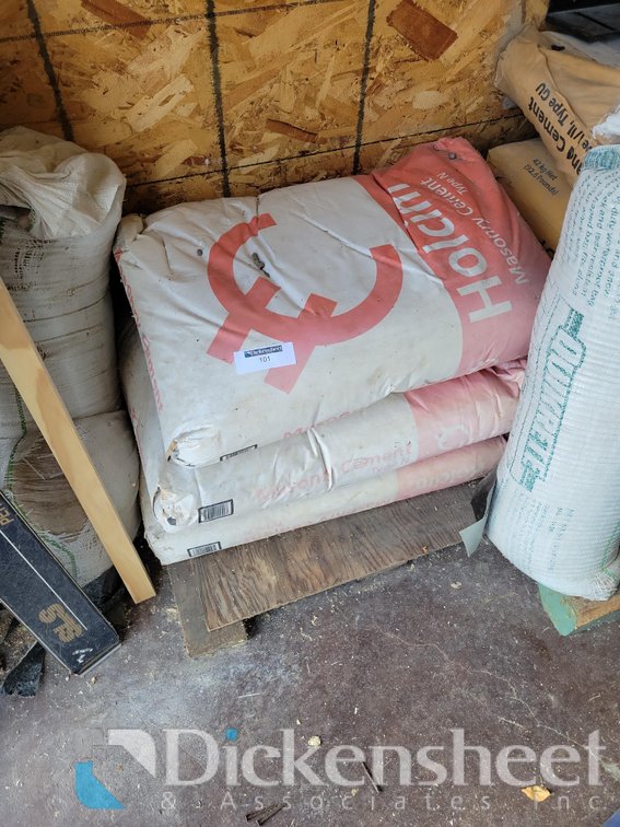 (3) BAGS MASONRY CEMENT, (4) BAGS PORTLAND CEMENT, (1) BAG QUIKRETE