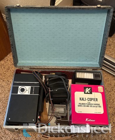 Image for VINTAGE POLAROID CAMERA, ACCESSORIES, CASE AND TRIPOD