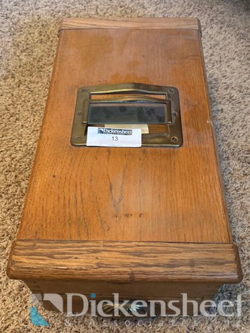 Image for ANTIQUE WOODEN CASH TILL
